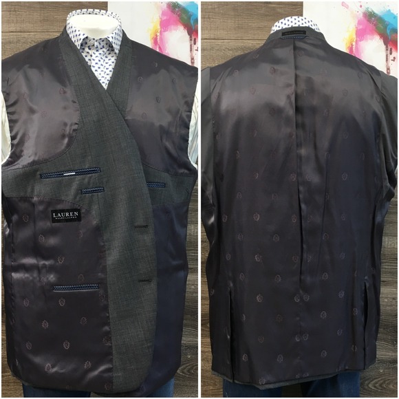 RALPH LAUREN Mens Blazer Sport Coat Casual Jacket Size 52L Classic Wool Suit - Picture 12 of 12